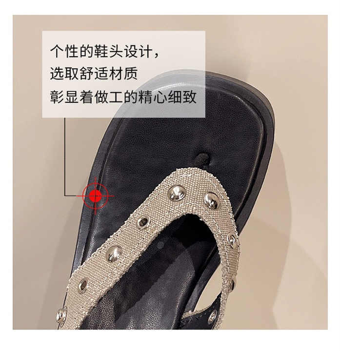 Platform Clip‑Toe Luxury Flip-Flop Sandals