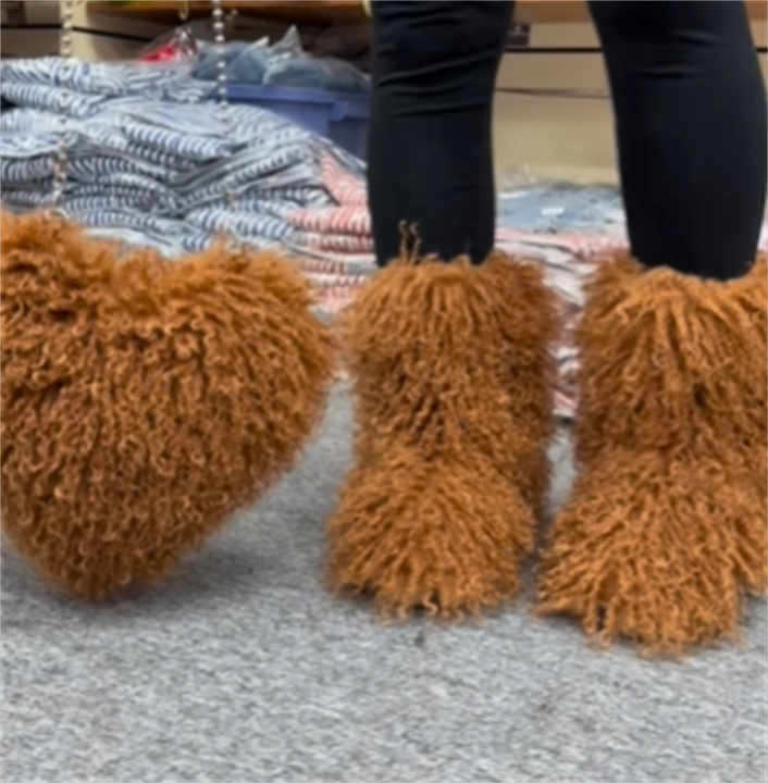 Plush Knee‑High Women’s Snow Boots