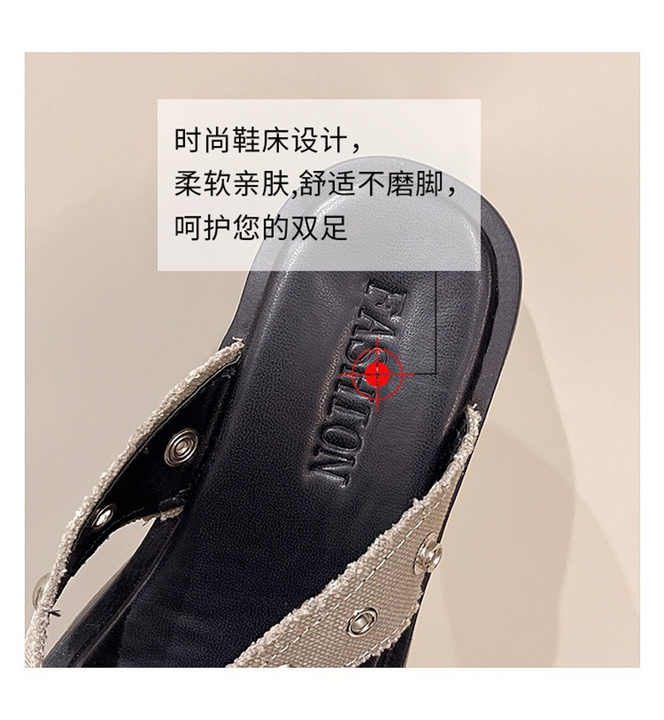 Platform Clip‑Toe Luxury Flip-Flop Sandals