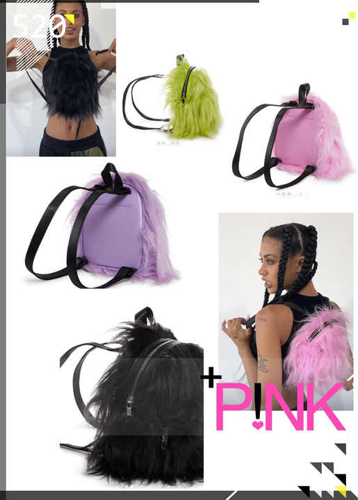 Fluffy Faux Fur Women Backpack