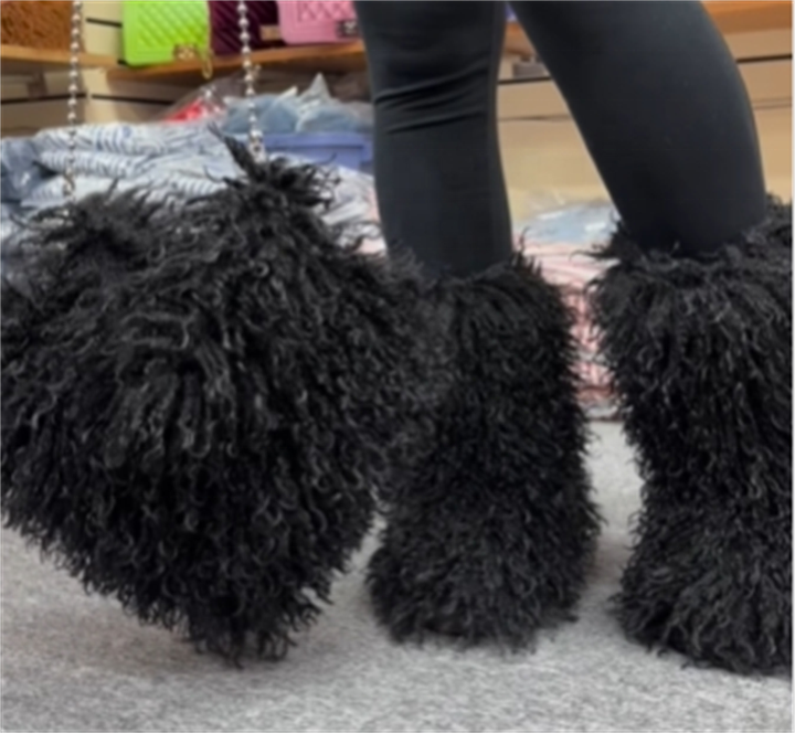 Plush Knee‑High Women’s Snow Boots