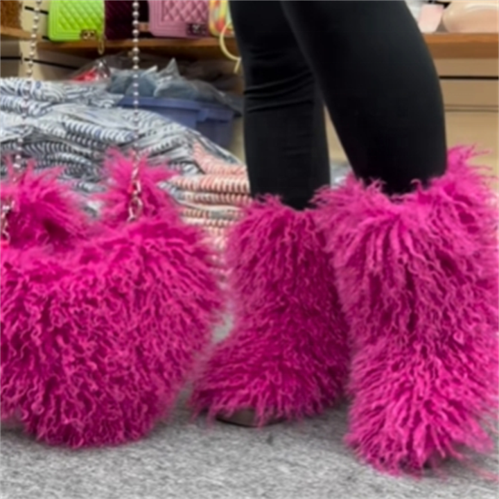 Plush Knee‑High Women’s Snow Boots