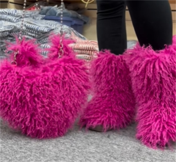Plush Knee‑High Women’s Snow Boots