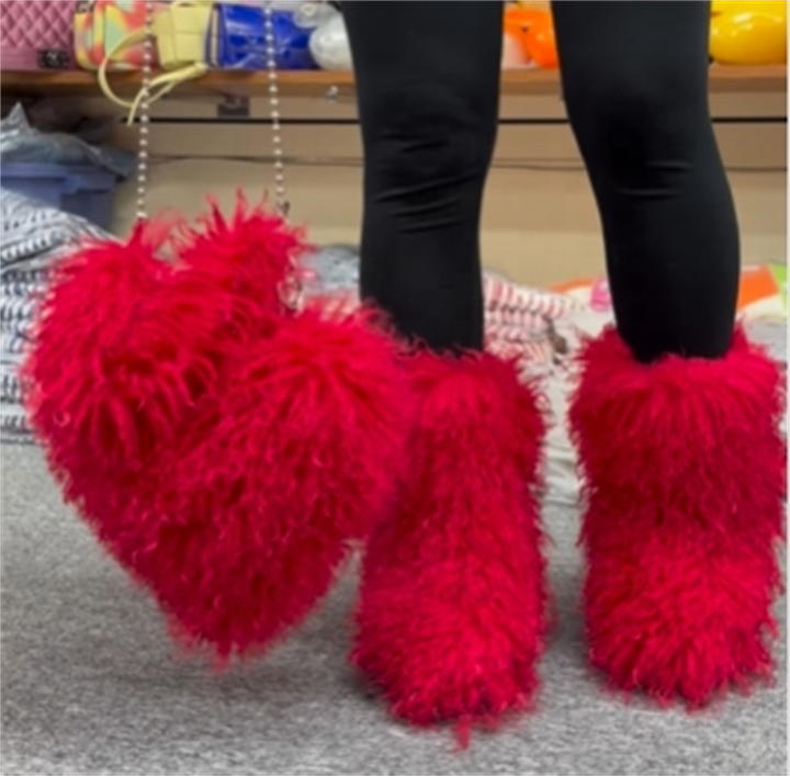 Plush Knee‑High Women’s Snow Boots