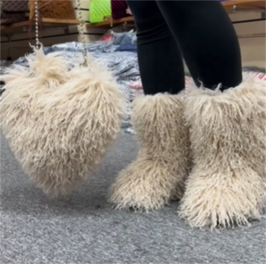Plush Knee‑High Women’s Snow Boots