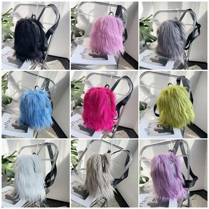 Fluffy Faux Fur Women Backpack