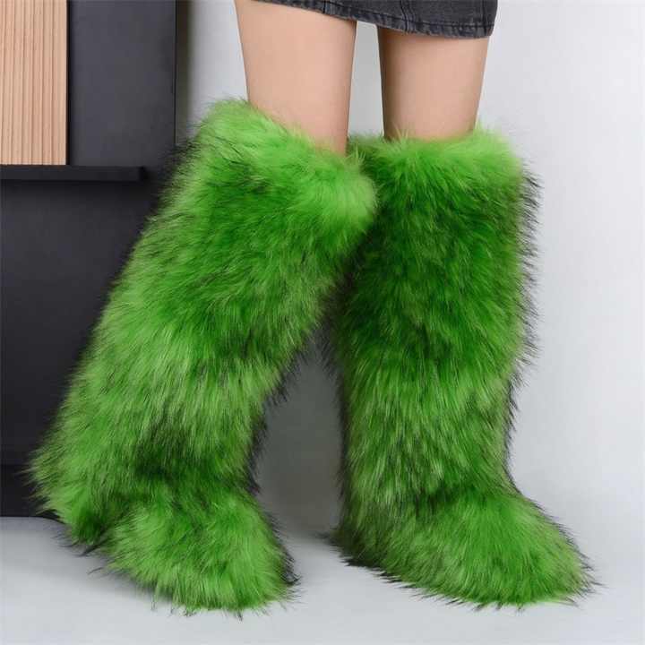 Mongolian Style Faux Fur Boots