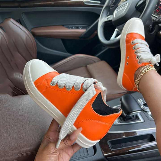 Candy‑Color Flat Sport Sneakers