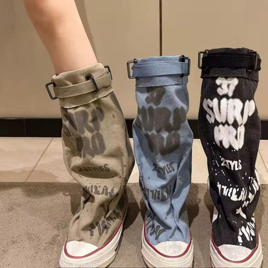 Graffiti High Top Canvas Women's Shoes